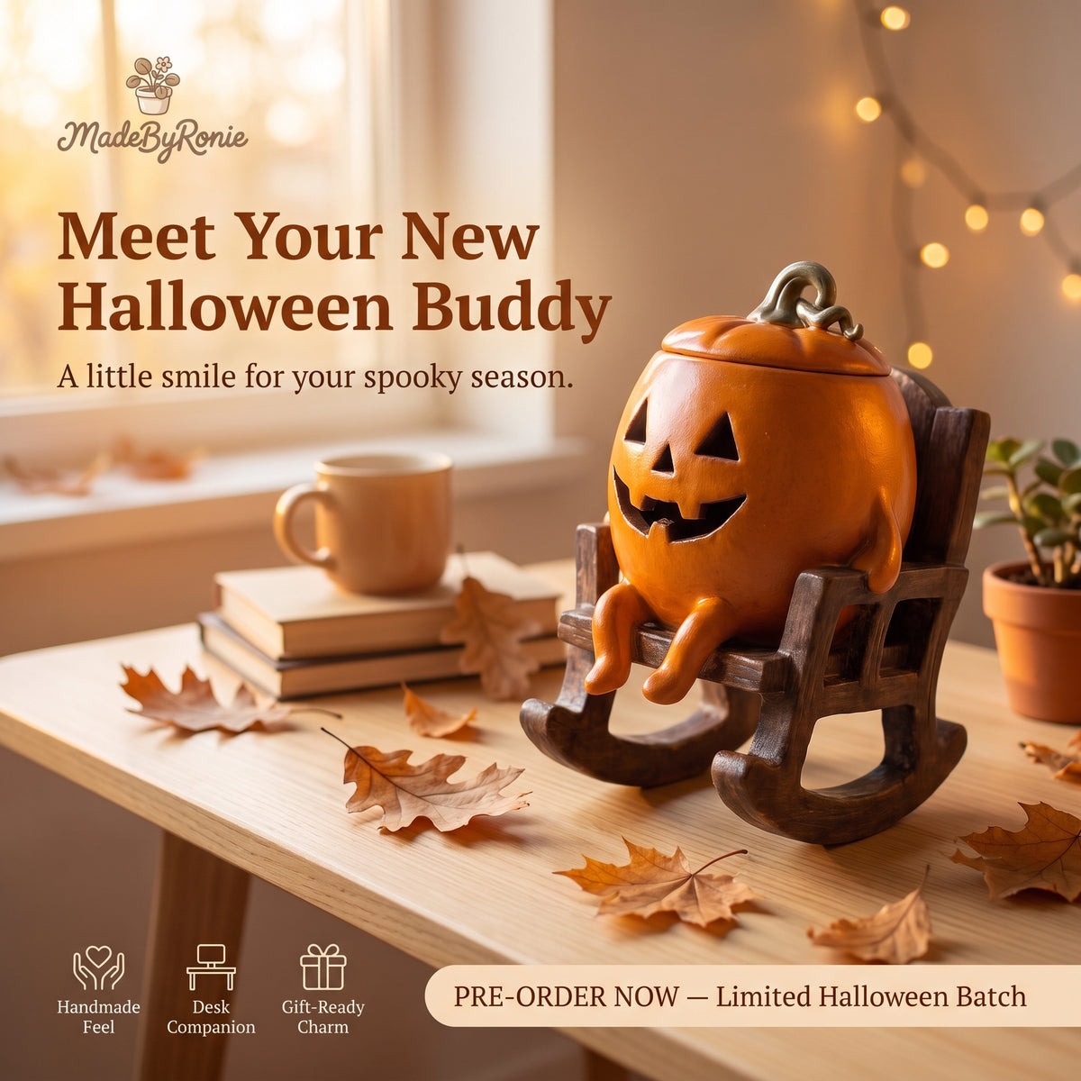 MadeByRonie Halloween Wobbly Bundle - Classic and Pumpkin pots, limited pre-order batch